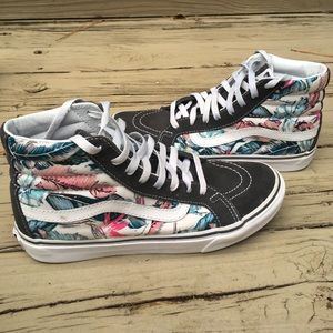 Vans Sk8 Hi floral shoes women's size 9